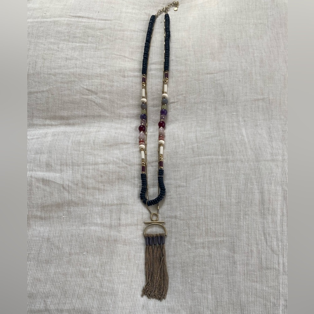Stella & Dot Fringe Pendant Necklace